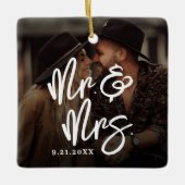Create Your Own Couple Photo セラミックオーナメント (正面)