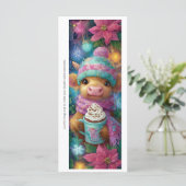 Create Your Own Cozy Highland Calf Bookmark Card (スタンド正面)