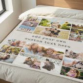 Create Your Own Custom 16 Photo Collage フリースブランケット