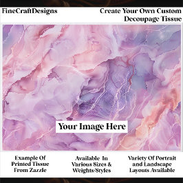 Create Your Own Custom 1 Photo Landscape Decoupage 薄葉紙