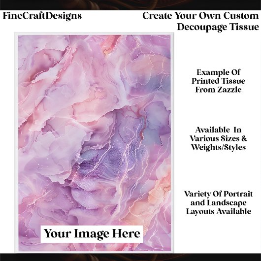 Create Your Own Custom 1 Photo Portrait Decoupage 薄葉紙