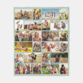 Create Your Own Custom 24 Photo Collage フリースブランケット (正面)