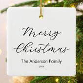 Create Your Own Custom 2 Photo Christmas セラミックオーナメント