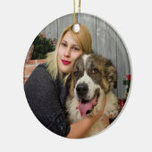 Create Your Own Custom 2 Photo Collage Double Side セラミックオーナメント (左)