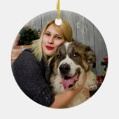 Create Your Own Custom 2 Photo Collage Double Side セラミックオーナメント (裏面)