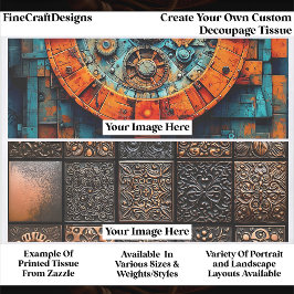 Create Your Own Custom 2 Photo Landscape Decoupage 薄葉紙