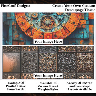 Create Your Own Custom 2 Photo Landscape Decoupage 薄葉紙