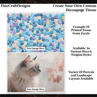 Create Your Own Custom 2 Photo Landscape Decoupage 薄葉紙