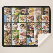 Create Your Own Custom 30 Photo Collage シェルパブランケット (正面(横))