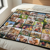 Create Your Own Custom 30 Photo Collage フリースブランケット
