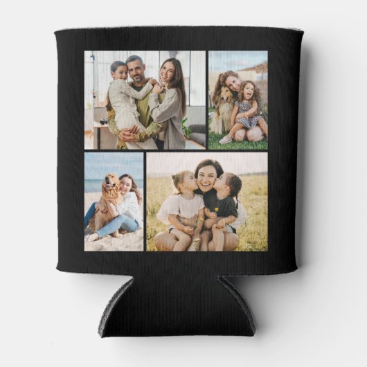 Create Your Own Custom 4 Photo Collage 缶クーラー (正面)