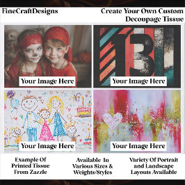 Create Your Own Custom 4 Photo Landscape Decoupage 薄葉紙