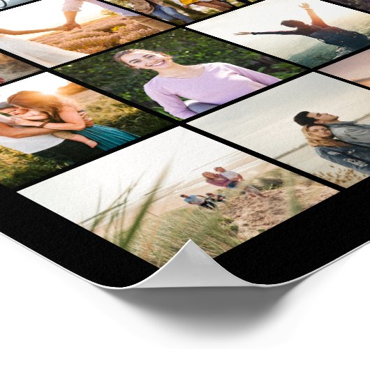 Create Your Own Custom 79 Photo Collage ポスター (角)