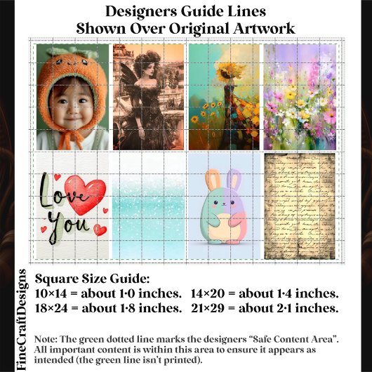 Create Your Own Custom 8 Photo Portrait Decoupage 薄葉紙