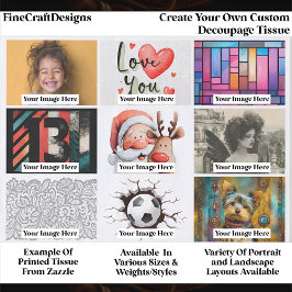 Create Your Own Custom 9 Photo Landscape Decoupage 薄葉紙