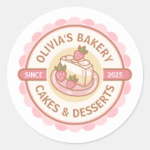 Create your own Custom Bakery Baked Goods Business ラウンドシール (正面)