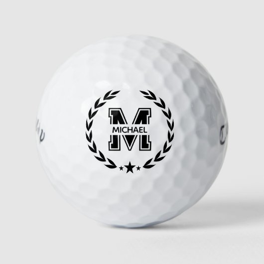 Create Your Own Custom Branded Monogram ゴルフボール (正面)
