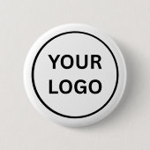 Create Your Own Custom Business Logo2¼ Inch Button 缶バッジ (正面)