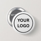 Create Your Own Custom Business Logo2¼ Inch Button 缶バッジ (正面&裏面)