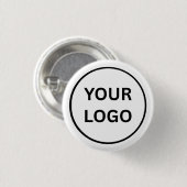 Create Your Own Custom Business Logo 1¼ Inc Button 缶バッジ (正面&裏面)