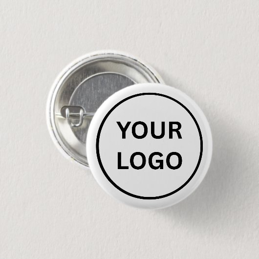 Create Your Own Custom Business Logo 1¼ Inc Button 缶バッジ (正面&裏面)