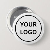 Create Your Own Custom Business Logo 3 Inch Button 缶バッジ (正面&裏面)