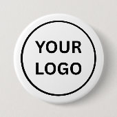 Create Your Own Custom Business Logo 3 Inch Button 缶バッジ (正面)