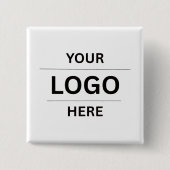 Create Your Own Custom Business Logo Button 缶バッジ (正面)
