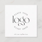 Create Your Own Custom Business Logo Modern White スクエア名刺 (正面)