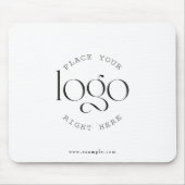 Create Your Own Custom Business Logo Modern White マウスパッド (正面)