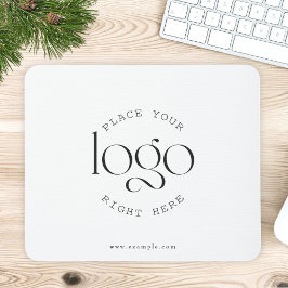 Create Your Own Custom Business Logo Modern White マウスパッド