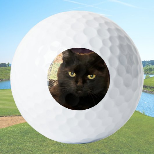 Create Your Own Custom Cat Pet Photo ゴルフボール