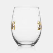 Create Your Own Custom Class of 2026 Graduation ステムなしワイングラス (右)