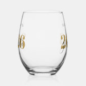 Create Your Own Custom Class of 2026 Graduation ステムなしワイングラス (左)