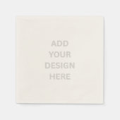 Create Your Own Custom Design Ecru Cocktail Paper スタンダードカクテルナプキン (正面)