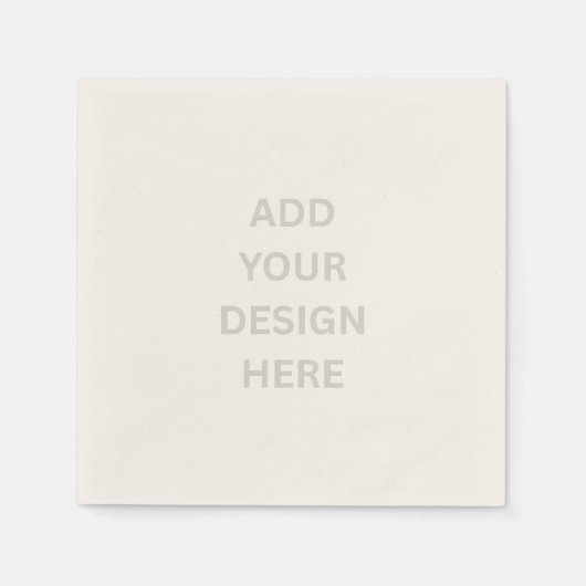 Create Your Own Custom Design Ecru Cocktail Paper スタンダードカクテルナプキン (正面)