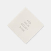 Create Your Own Custom Design Ecru Cocktail Paper スタンダードカクテルナプキン (角)