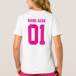 CREATE-YOUR-OWN Custom design Girls Team Number Tシャツ