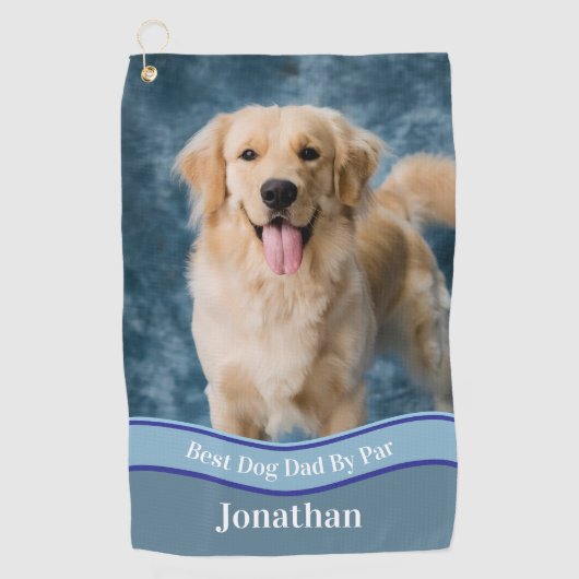 Create Your Own Custom Dog Photo Upload Golf Towel ゴルフタオル (正面)