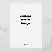 Create Your Own Custom Foil Invitations - Design 箔招待状 (裏面)