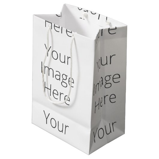 Create Your Own Custom Gift Bag - Medium, Matte ミディアムペーパーバッグ (裏面アングル)