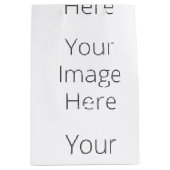 Create Your Own Custom Gift Bag - Medium, Matte ミディアムペーパーバッグ (正面)