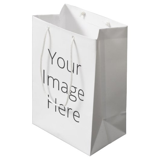 Create Your Own Custom Gift Bag - Medium, Matte ミディアムペーパーバッグ (正面アングル)