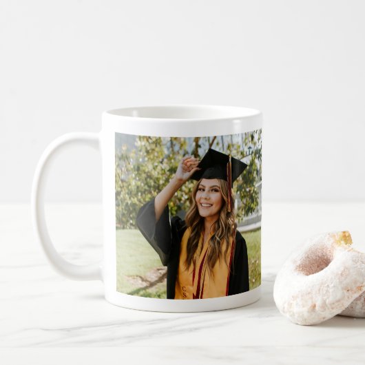 Create Your Own Custom Graduate 2 Photo コーヒーマグカップ (ドーナツ)