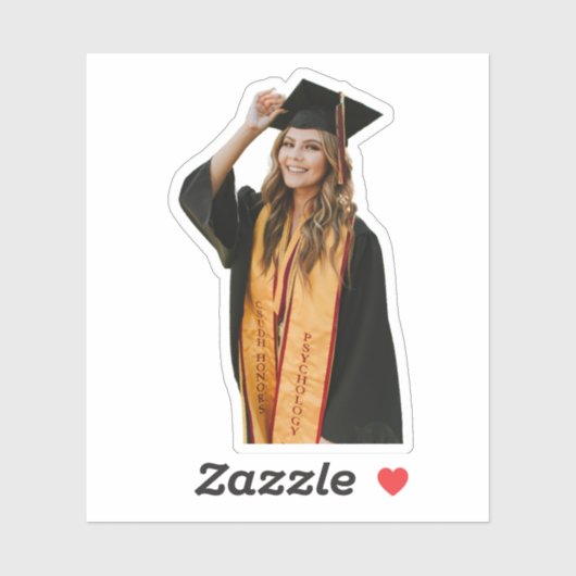 Create Your Own Custom Graduate Photo シール (シート)