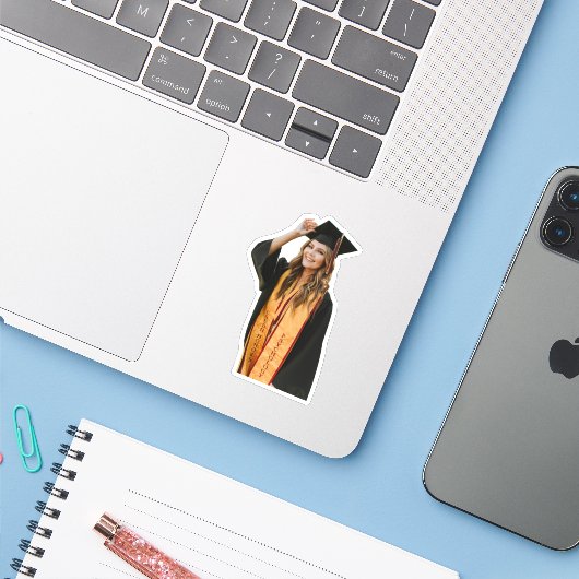 Create Your Own Custom Graduate Photo シール (ノートパソコンとiPhone)