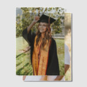 Create Your Own Custom Graduate Photo ベラム紙招待状 (オフセット (カップル))