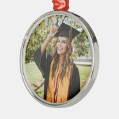 Create Your Own Custom Graduate Photo メタルオーナメント (左)