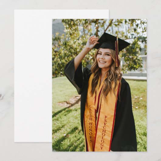 Create Your Own Custom Graduate Photo 案内状 (正面/裏面)