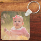 Create Your Own Custom Kids Children Photo Modern キーホルダー (裏面)